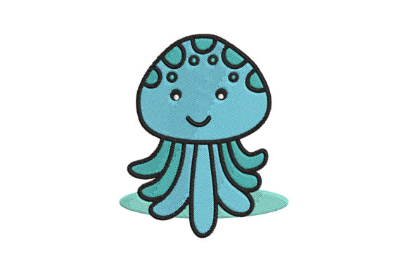 Cute Sea Animal Squid Embroidery Review