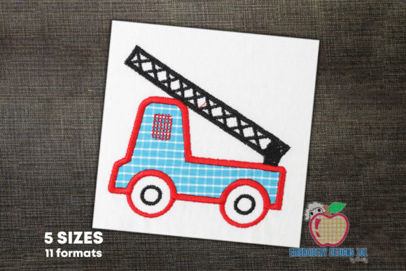 Fire Truck Applique Design Review for Seasonal Embroidery