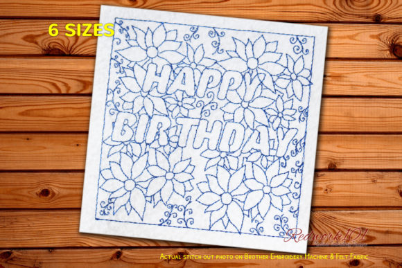 Happy Birthday with Flowers Pattern Review