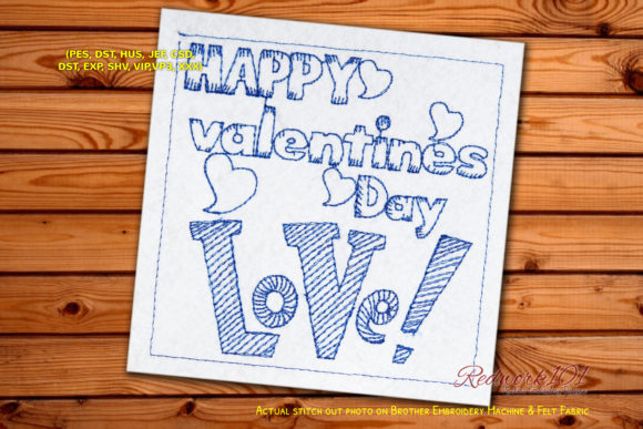 Happy Valentines Day Love Redwork Review