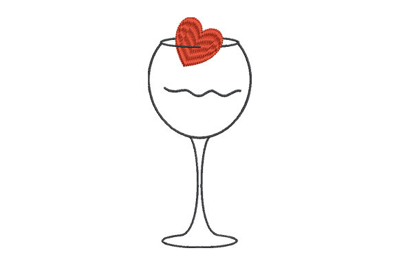 Heart and Wineglass Embroidery Review