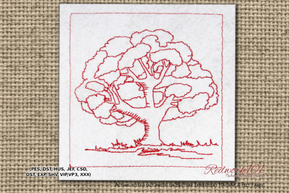 Oak Tree Redwork Design Review