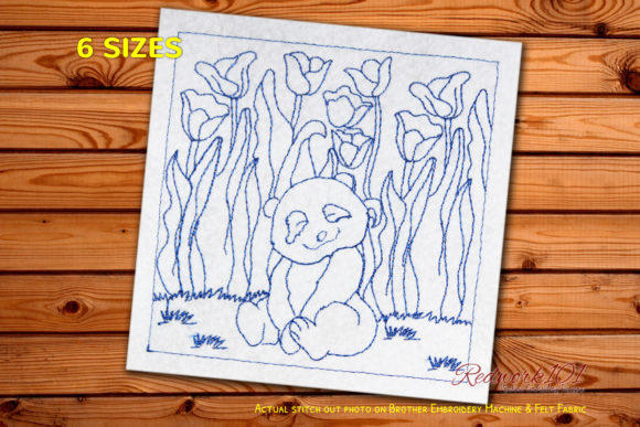 Panda in the Flowers Garden Embroidery Review