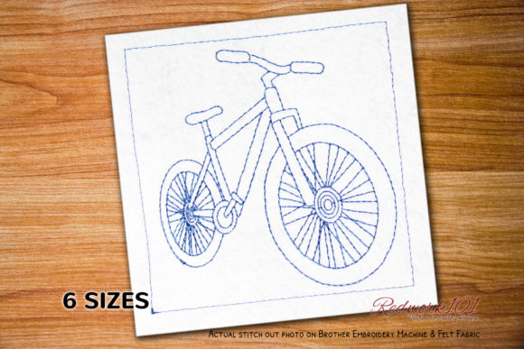 Realistic Bicycle Redwork Embroidery Review