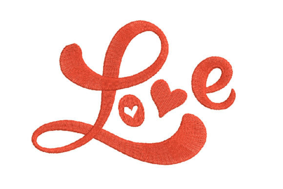 Red Calligraphy Word Love with Heart Review