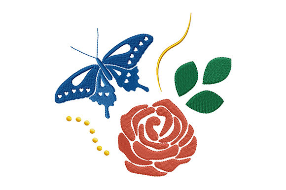 Red Rose and Blue Butterfly Embroidery Review