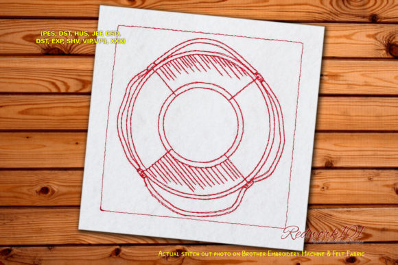 Rescue Lifebelt Redwork Embroidery Review