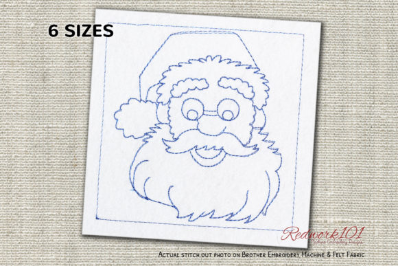 Santa Face Redwork Design Review