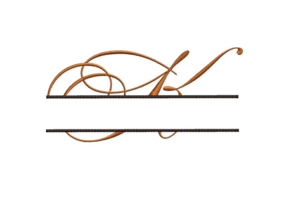 Split Monogram Font Letter K Review for Business Merchandise