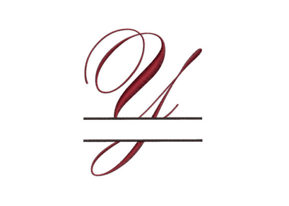 Split Monogram Font Letter Y Review for Apparel Design