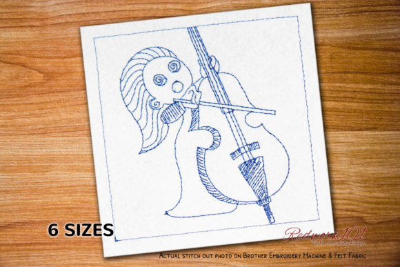 Viola Player Redwork Embroidery Review