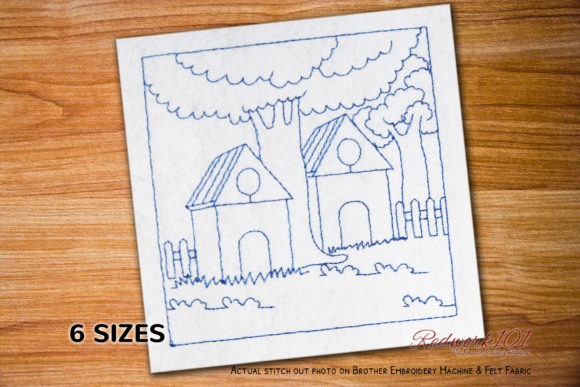 Wooden House Lineart Embroidery Review